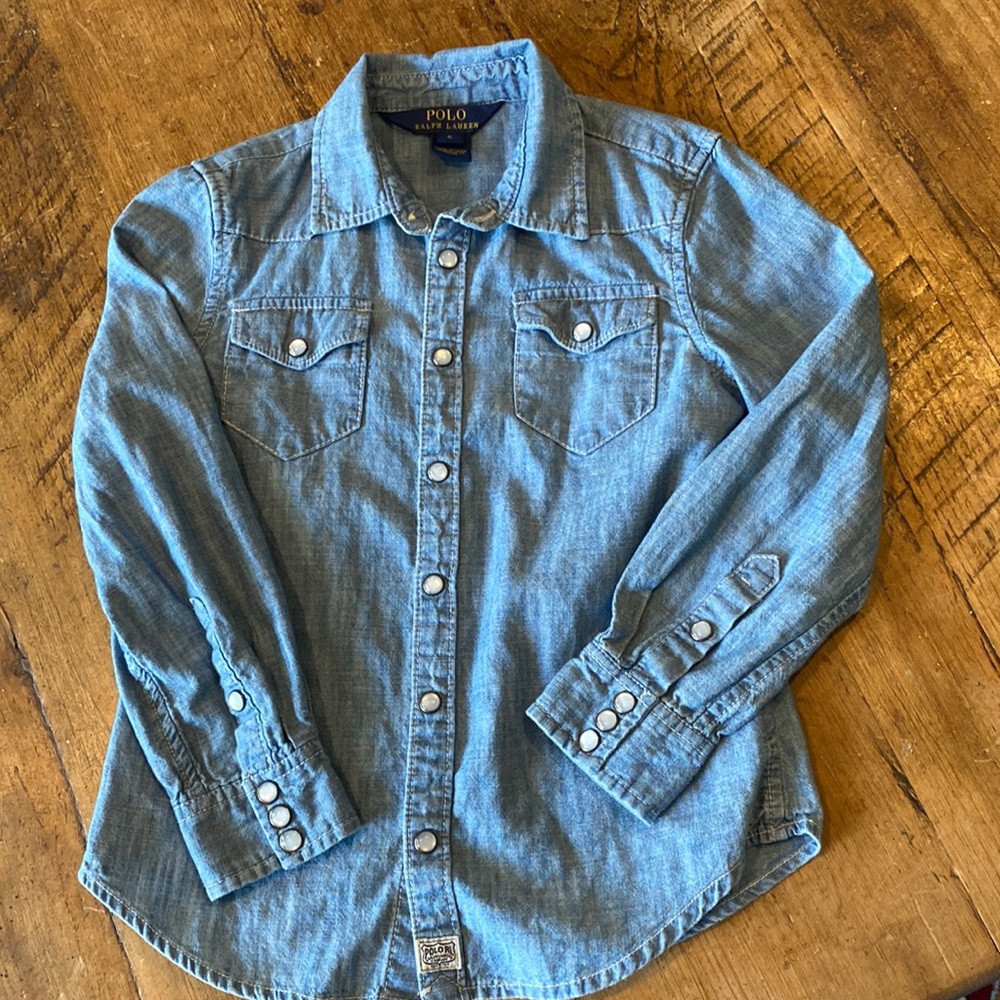 Ralph Lauren Polo Denim Western Shirt Sz 6